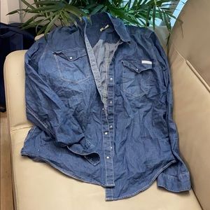 Calvin Klein denim button up shirt
